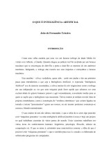 O Que É Inteligência Artificial — João de Fernandes Teixeira